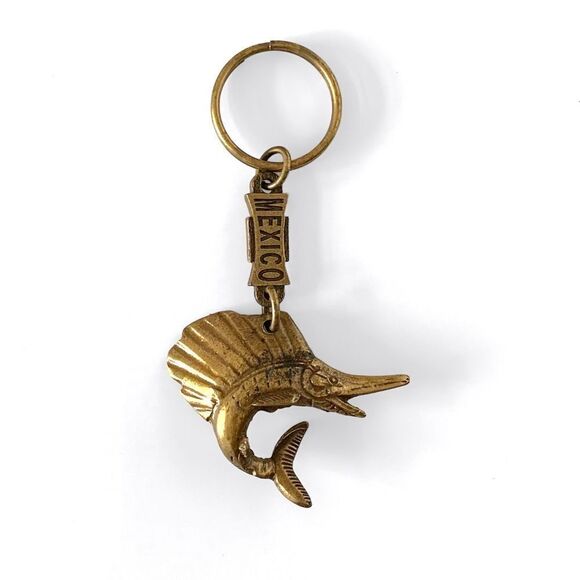 Vintage Mexico Sailfish Keychain - Picture 1 of 4